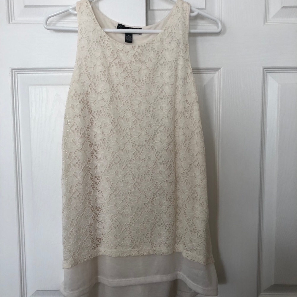 Never worn white lace tank top